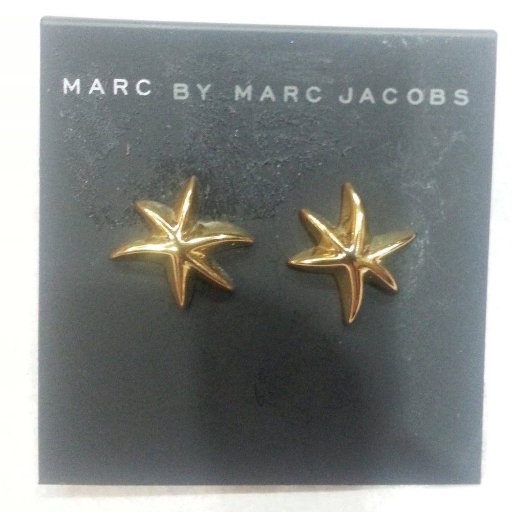 Marc By Marc Jacobs Metal Palm Stud Earrings NWT